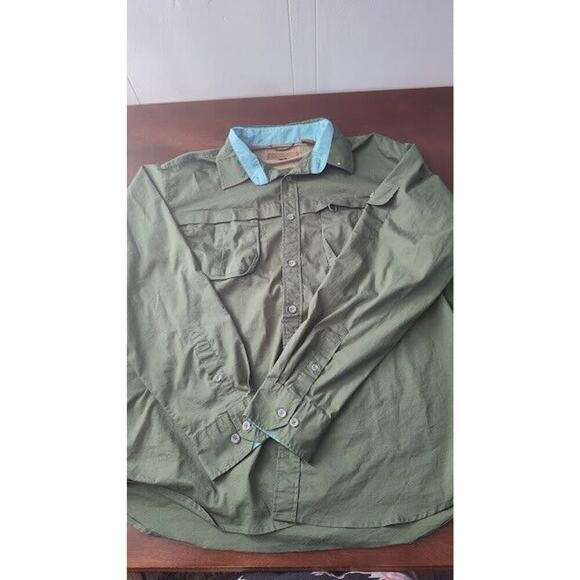 Clear Water Outfitters Cotton long Sleeve Button Down Shirt Size Large - Picture 1 of 5